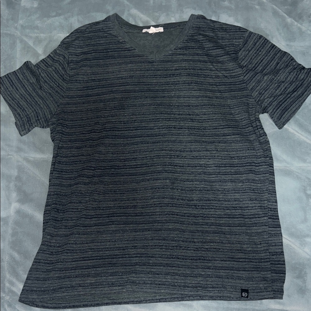 Threads 4 Thought Men's Striped Gray T-Shirt
